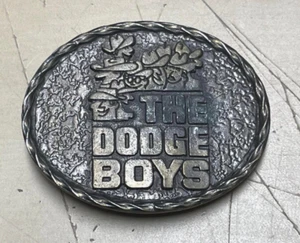 Vintage 1974 James Lind Dodge Boys Brass Belt Buckle Wyoming Studio Art Works - Picture 1 of 9