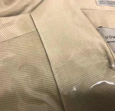 Camisa Vito Ruffolo Para Hombres Talla 16.5 32/33 Formal Botón Delantero Tostado Negra Micro Rayas Foto 1 de 4