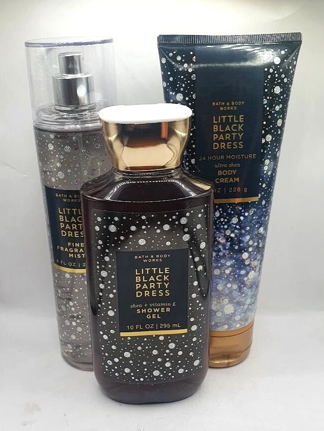 BATH AND BODY WORKS LITTLE BLACK PARTY DRESS BODY MIST, CREAM & WASH (SET OF 3) - Image 1 of 1