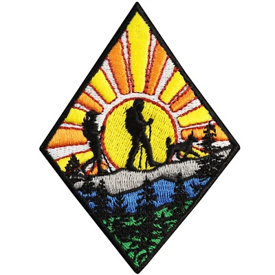 EXPRESS-STICKEREI GMBH Wanderlust Patch - Aufnäher Naturfreunde Abzeichen Camping Sticker Naturschutz