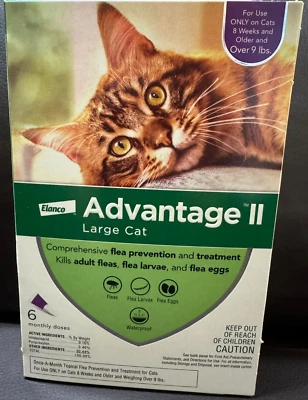 Advantage II for Large Cats (9 lbs and Over) 6 Doses