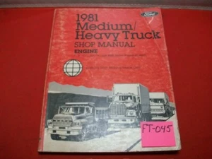 Camión Ford 1981 vintage de fábrica mediano/pesado taller/motor manual de servicio en muy buen estado - Imagen 1 de 5