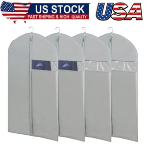 Suit Bags for Closet Storage, 43" Garment Bags for Hanging Clothes(Set of 4) - Picture 1 of 7