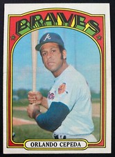 1972 Topps Baseball Orlando Cepeda #195 EXMT+