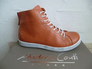 Andrea Conti Stiefel Stiefeletten Stiefelette Boots Schnürschuh rost Leder NEU! - Bild 1 von 7