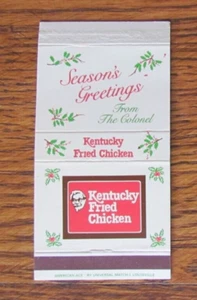 KENTUCKY FRIED CHICKEN RESTAURANT MATCHBOX COVER -C18 - Picture 1 of 2