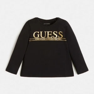 MAGLIA T SHIRT MAGLIE BAMBINA GUESS K1BI11J1311 COTONE NERO ORIGINALE PE 2022 - Picture 1 of 2