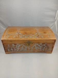 Vintage Wooden Box With Mirror (2032) - Picture 1 of 10
