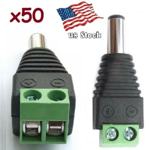 Sunvision 50x Tornillo Apriete 2.1x5.5mm Macho Enchufe DC Conectores de Alimentación (CR13) - Imagen 1 de 9