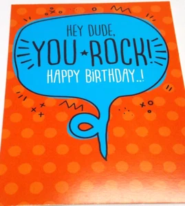 Tarjeta de feliz cumpleaños. Tema You Rock (T2). Comenzó con un Wish Range. - Imagen 1 de 3