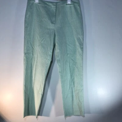Pantalones de vestir Peck & Peck teniente verde/blanco con estampado geométrico elevado para mujer talla 14 Foto 1 de 4