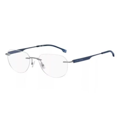 Hugo Boss BOSS 1265/B 09T9 00 Matte Ruthenium/Blue 54mm Eyeglasses New Authentic - Image 1 of 2