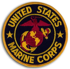 US Marine Corps Emblem Logo Globus und Anker (schwarz & gold) - Bild 1 von 1