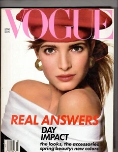1988 MARCH VOGUE MAGAZINE STEPHANIE SEYMOUR REAL ANSWERS - Picture 1 of 1
