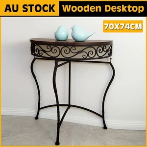 Wooden Console Table Hallway Entryway Sideboard Metal Side Table Home Decor Gift - Picture 1 of 6