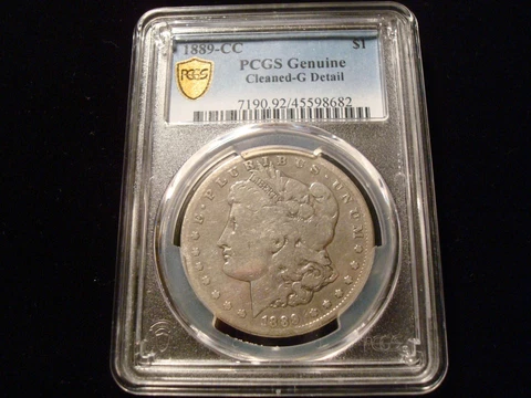 1889-CC Morgan dollar PCGS Graded Good details cleaned Cover
