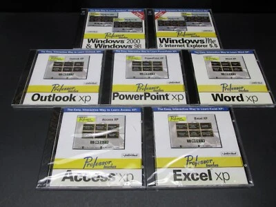 Professor Teaches XP Software, Win. 2000 / 98, ME & Explorer 5..5, 9 NEW CD-ROM - Image 1 of 4