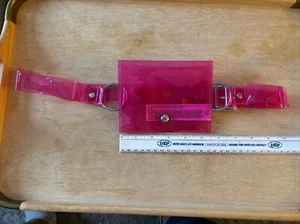 Belt Bags for Girls Small Waist Fanny Pack Plastic Pink By Forever21 - Picture 1 of 3
