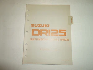 1983 Suzuki DR125D Suplementario Servicio Manual Holgado Hoja Fábrica OEM Oferta - Imagen 1 de 12