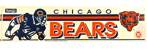 Rare Chicago Bears Vinyl Bumper Sticker Player Logo 3.0"x12.0" Made in USA