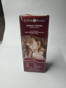 Surya Brasil Products Henna Cream Red Hair Color 2.37 Fl Oz New Imperfect Box  - Picture 1 of 7