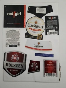 Etichette Birra da Collezione Holsten Clausthaler Red Girl Stöstebeker Hanse  - Picture 1 of 2