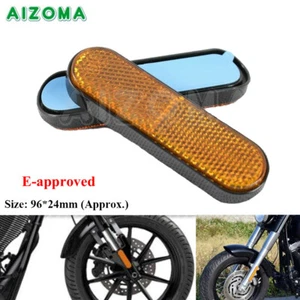 2pcs Universal Side Fork Reflectors Reflective Sticker Motorcycle ATV Dirt Bikes - Picture 1 of 7