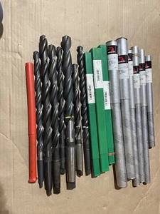 Morse Taper Shank Extended Drill Bit Lot 10 In Package 7 Open See Pic For Sizes - Picture 1 of 2