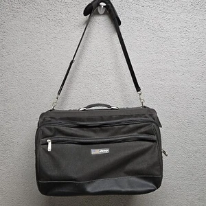 Jeep Suit Garment Bag Travel Luggage Rugged Black Canvas Black Bi-Fold Carry-On - Picture 1 of 24
