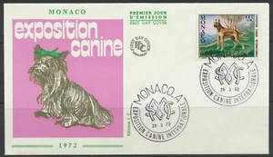 Monaco Sc. 826 International Dog Show Great Dane en 1972 FDC - Imagen 1 de 1