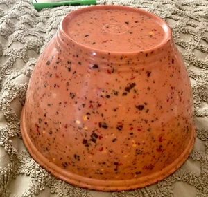 Rachel Ray Speckled Confetti Bowl Orange Melamine Garbage Bowl 10" - Picture 1 of 5