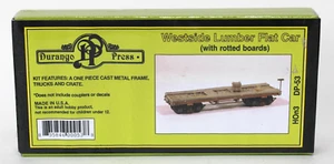 Durango Press HOn3 DP-53 West Side Lumber Flat Car w Rotted Boards Metal Kit - Picture 1 of 2