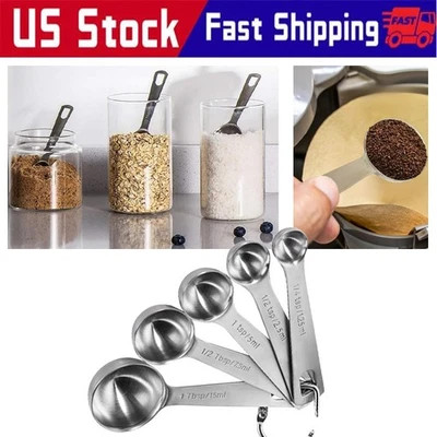 Juego de cucharas medidoras de acero inoxidable de alta resistencia 6 piezas herramienta doméstica Foto 1 de 4