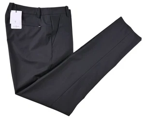 NEW Kit and Ace The Main Trouser Mens Solid Black Wool Silk Flat Front Pants 32 - Picture 1 of 11