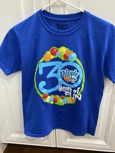 Dippin Dots Blue Short Sleeved T Shirt Youth Size Large Summer Ice Cream - Picture 1 of 3