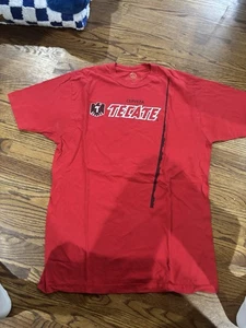 Vintage Tecate Cerveza Beer Red Shirt XL - Bild 1 von 3