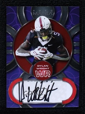 2022 Wild Card Auto Mania Retail Circle Purple Mirror Dylan Wright #AM-C3 Auto - Image 1 of 2