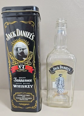 RARO 2003 Jack Daniels Scenes From Lynchburg #1 VACÍO 750 ml botella EE. UU. con lata Foto 1 de 4