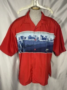 Vintage Johnny Blaze Hemd XL Herren NYC Twin Towers Y2K Knopfleiste selten - Bild 1 von 8