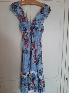 ALBA MODA Sommerkleid Blau/bunt Gr 38 Neu - Bild 1 von 6
