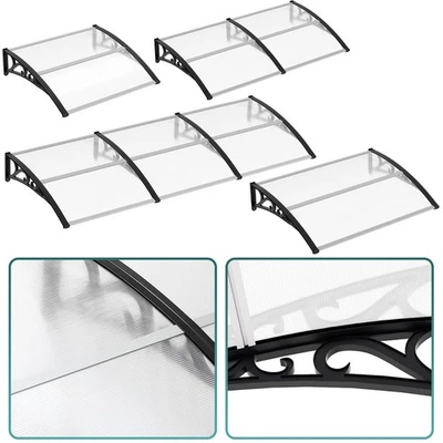 Vordach 120-300cm Pultvordach Terrasse Überdachung Haustürvordach Türvordach - Bild 1 von 4