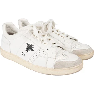 Christian Dior White Leather Bee Sneaker (35) Turnschuhe Schuhe - Bild 1 von 6