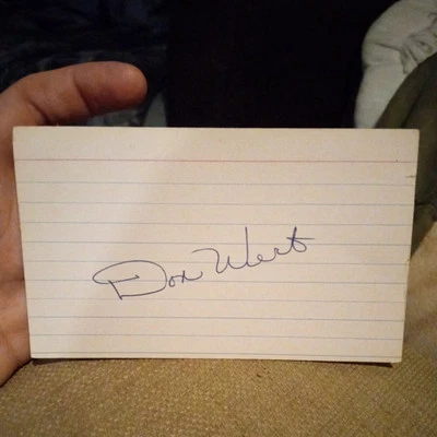 Don Wert - Detroit Tigers - Signed 3x5 Index Card - Image 1 of 3