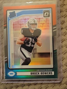 Donruss Brock Bowers 2024 clasificación óptica novato vista previa rojo y verde #394 Raiders - Imagen 1 de 2