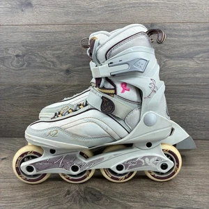 K2 Athena Inline Skates White Maroon Accents Womens Size US 7.5 EUR 38 - Picture 1 of 9