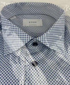 Eton Hemd mittelblau XL XXL 17 17,5 18 MODERN 100% Baumwolle AUSWAHL B01 - Bild 1 von 16