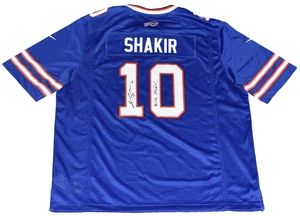 KHALIL SHAKIR AUTOGRAPHED BUFFALO BILLS #10 BLUE NIKE JERSEY W/ BILLS MAFIA - Picture 1 of 2