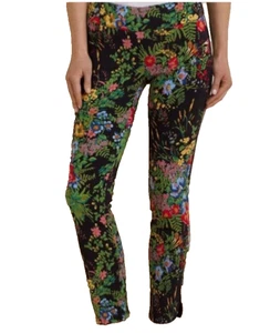 Soft Surroundings In Bloom Floral Slim Ankle Hose Damen Gr. M schwarz Boho funky - Bild 1 von 11