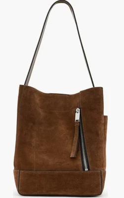 New ALLSAINTS Chestnut Alba Suede Hobo Bag - Image 1 of 4