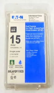 EATON BRLAFGF115CS guasto arco/terra doppio scopo 1 P 15 amp 120v NUOVO - Foto 1 di 2